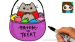 How to Draw Trick or Treat Candy Pusheen