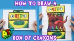 How to Draw a BOX OF CRAYONS SURPRISE FOLD