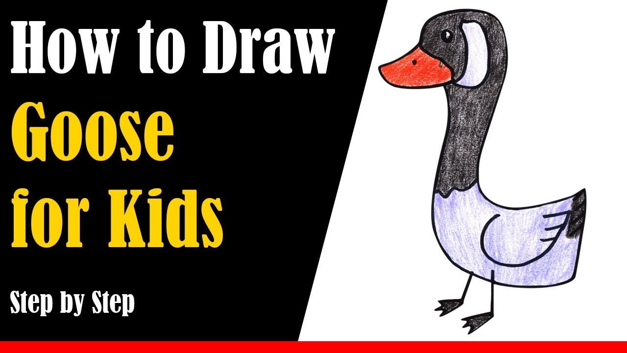 How to Draw a Goose for Kids - Step by Step