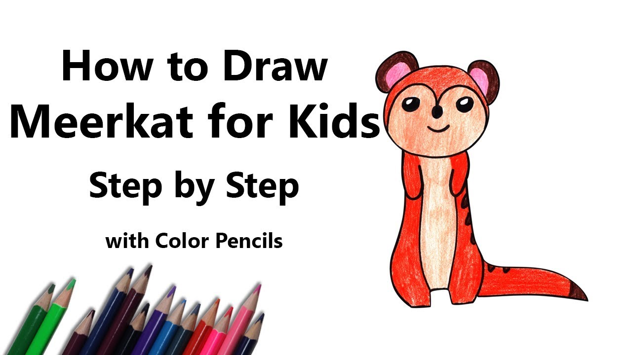 How to Draw a Meerkat for Kids Step by Step - very easy