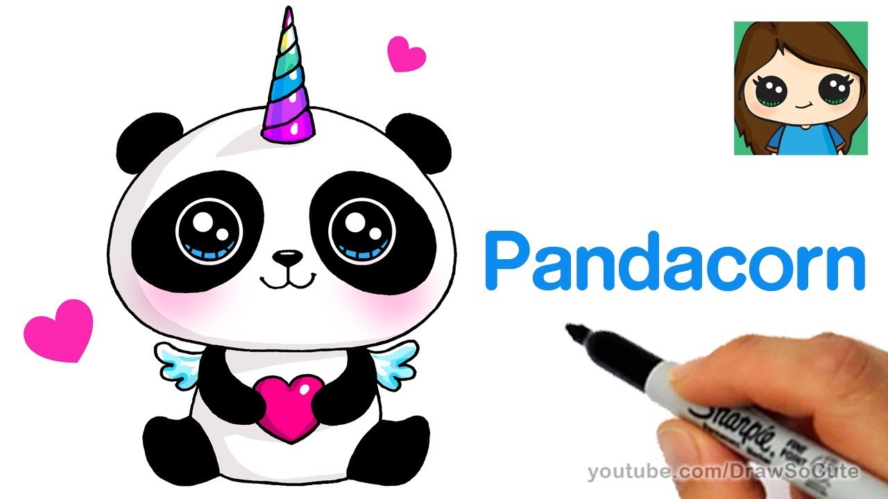 How to Draw a Pandacorn Cute and Easy