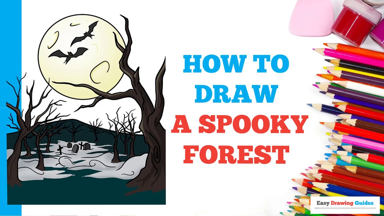 How to Draw a Spooky Forest in a Few Easy Steps: Drawing Tutorial for Beginner Artists