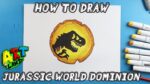 How to Draw the JURASSIC WORLD DOMINION LOGO