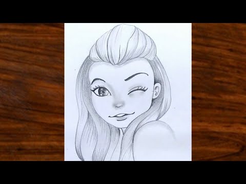 How to Sketch a cute Anime Girl | Drawing Tutorial for Beginners | Cute Girl Face Drawing