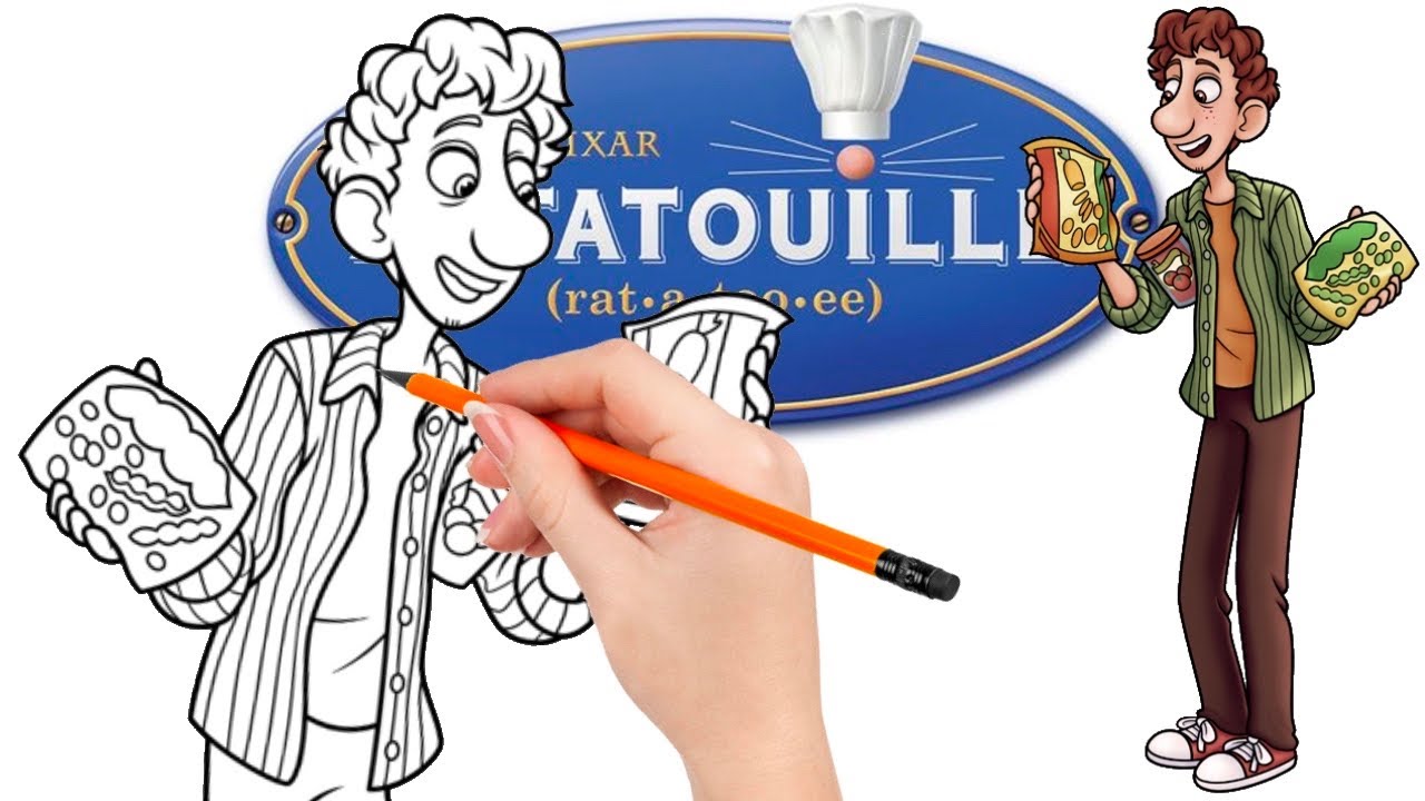 Comment dessiner - Alfredo Linguini n'est pas très cuisinier - Ratatouille
