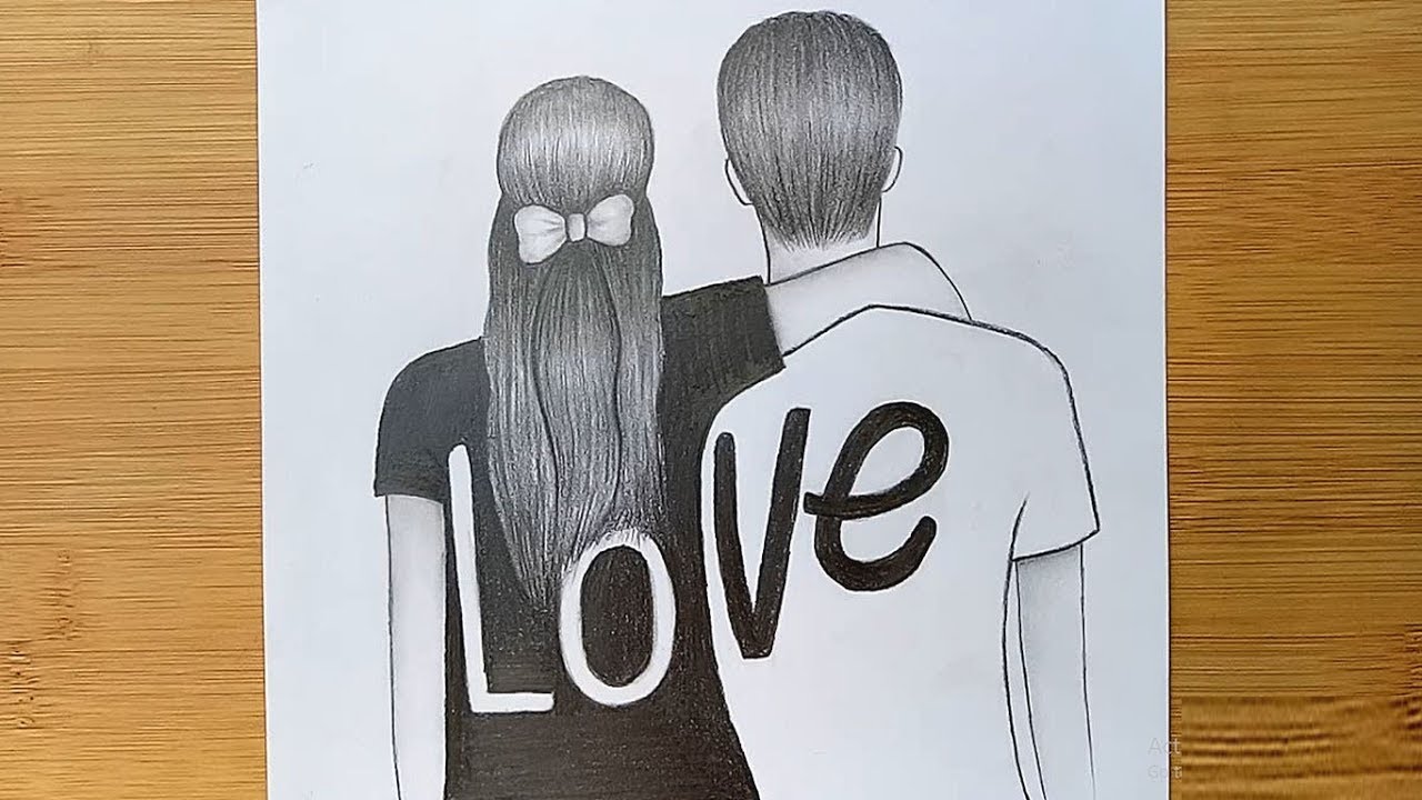 How to draw Couple with pencil sketch//Step by step