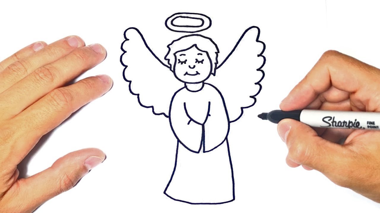 How to draw a Angel Step by Step | Easy drawings