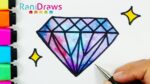 How to draw a DIAMOND - Cómo dibujar un DIAMANTE