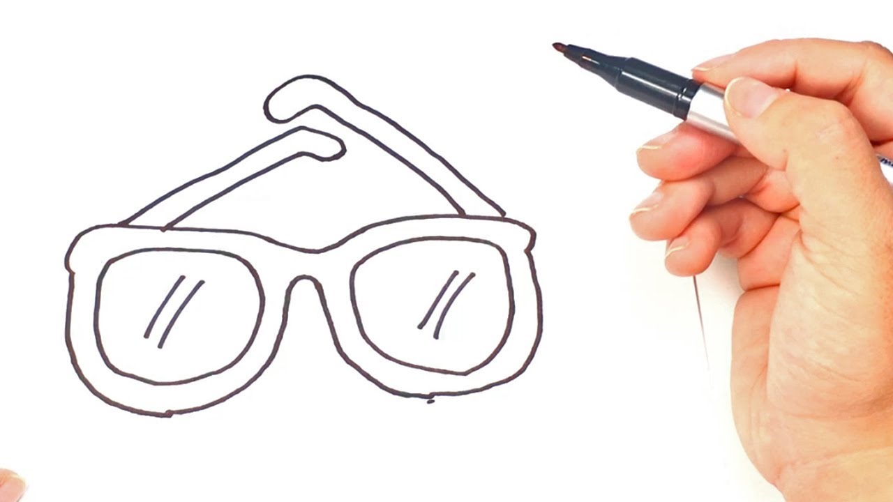 How to draw a Glasses | Glasses Easy Draw Tutorial