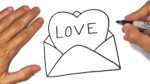 How to draw a Love Letter Step by Step | Easy drawings