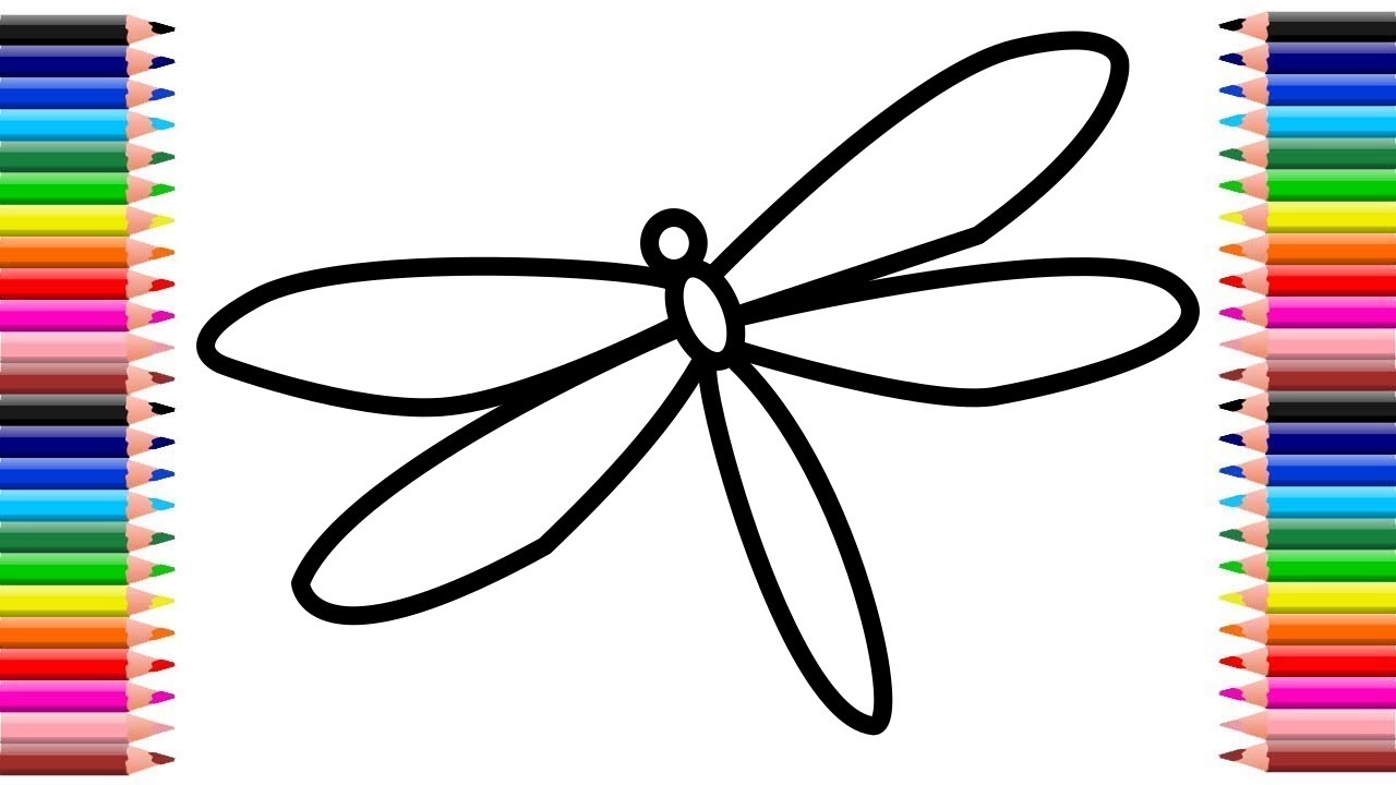 How to draw a dragonfly | Easy Drawing