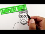 How to draw a person wearing glasses | Simple Drawings