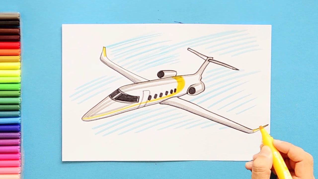 How to draw a private jet