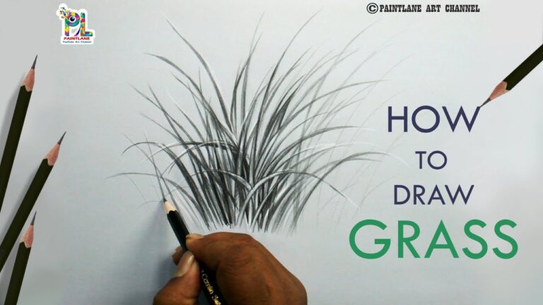 How to draw grass for beginners with easy pencil strokes || Pencil art