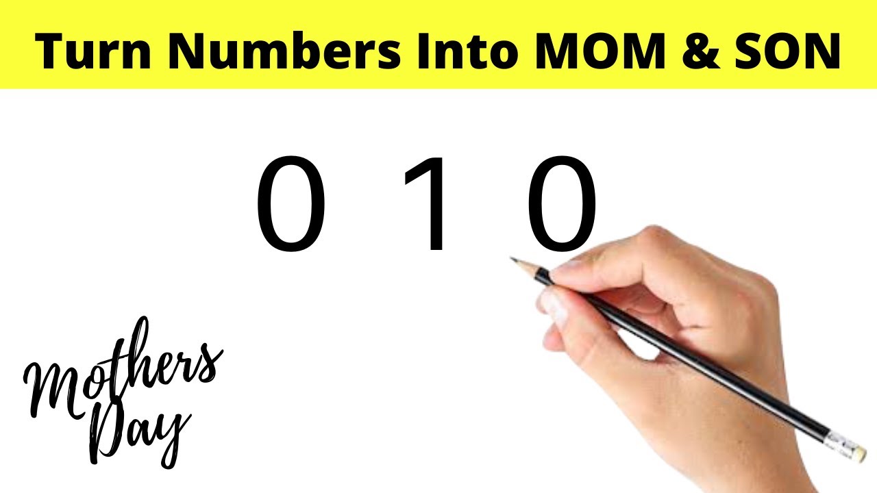 How to turn Number into Mother Day Drawing | Turn Numbers into Cartoon
