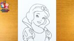 Snow White Drawing || How to draw Snow White step by step
