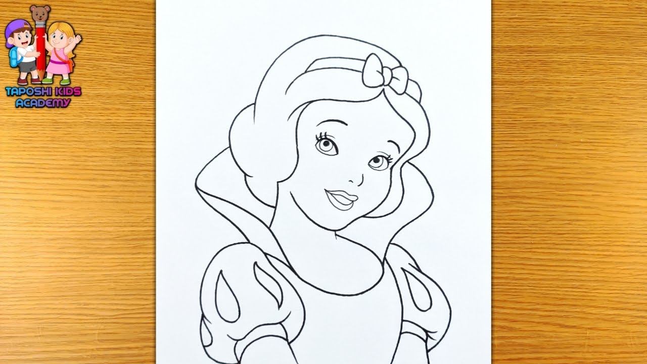 Snow White Drawing || How to draw Snow White step by step