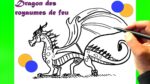 Tuto dessin dragon dessin noir et blanc facile, comment dessiner un dragon des royaumes de feu etape