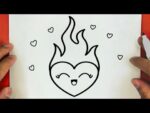 dessin facile | comment dessiner un cœur kawaii facilement | dessin kawaii | dessins facile