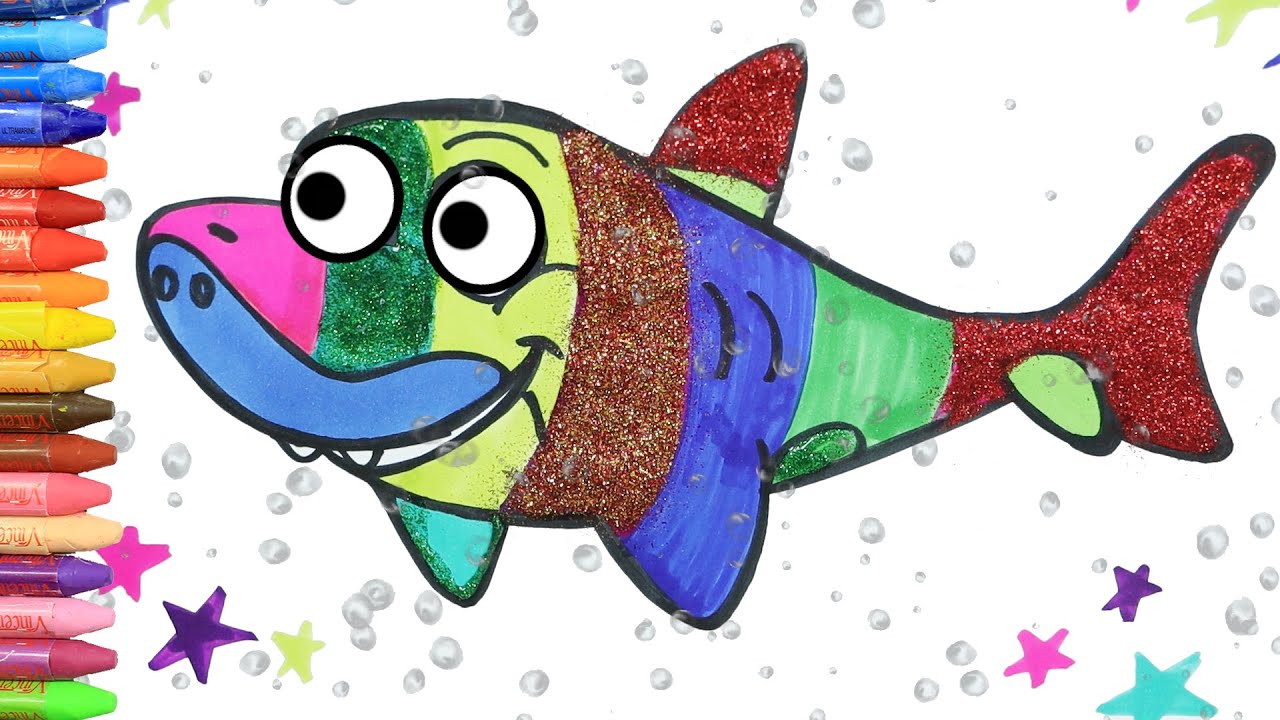 Wie zeichnet man Baby Hai | Zeichnen und Ausmalen für Kinder  mit MiMi