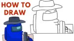 How To Draw AMONG US Characters - EASY - Step-By-Step