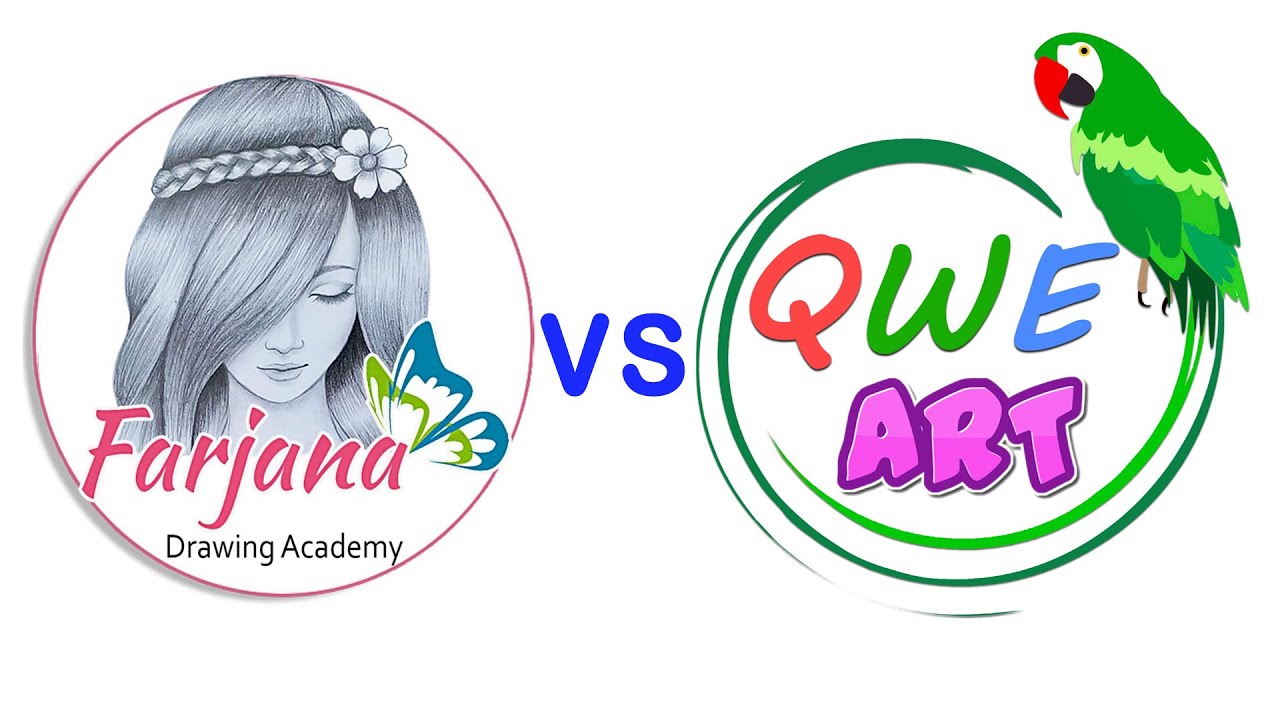 @Farjana Drawing Academy  - VS -  @QWE Art