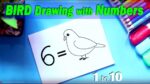Bird Drawing with Numbers  How to Draw Bird with Numbers