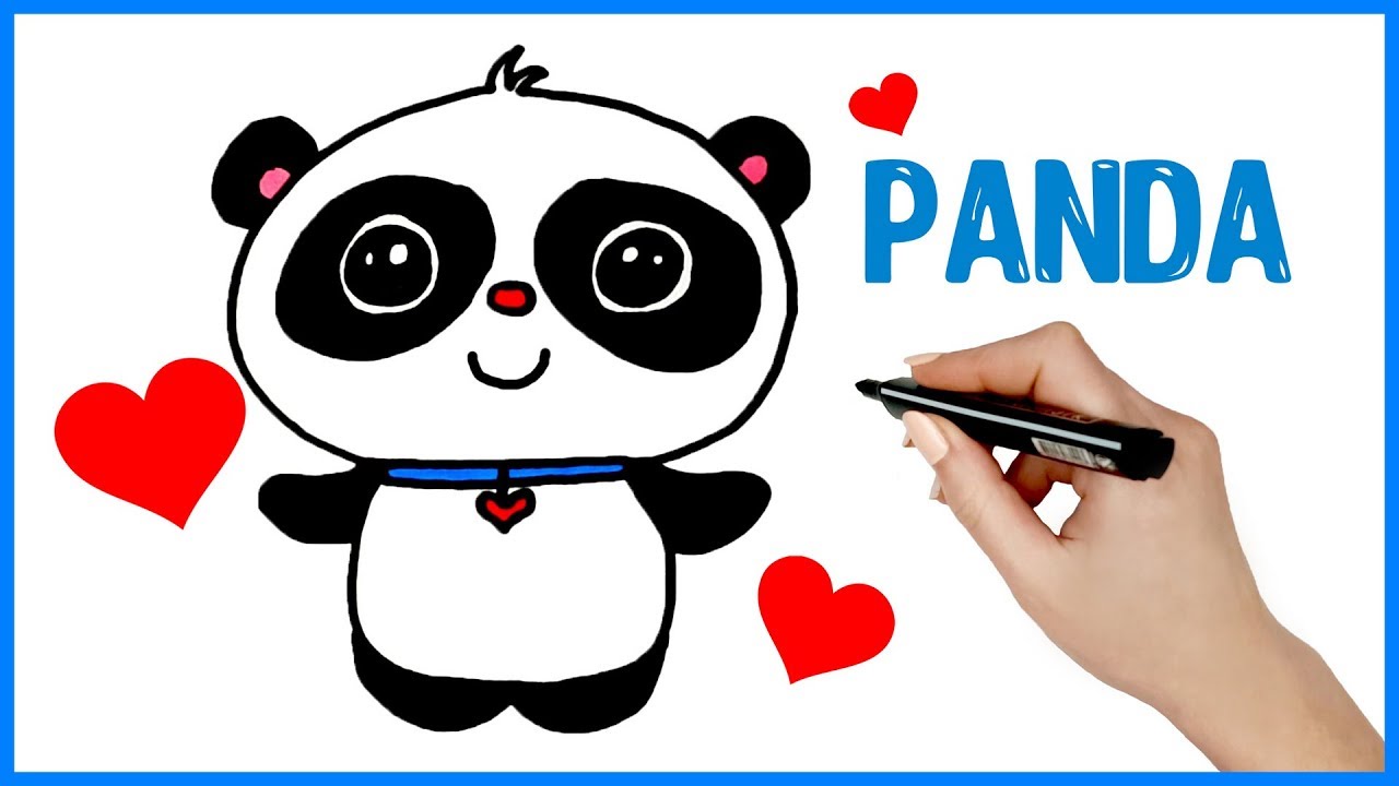 Como Dibujar Kawaii Un Oso Panda. Dibujo de kawaii un oso panda para niños paso a paso