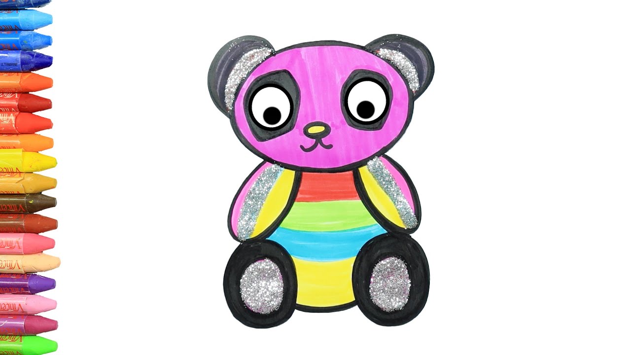 Cómo Dibujar y Colorear Panda | Dibujos Para Niños con MiMi  | Aprender Colores