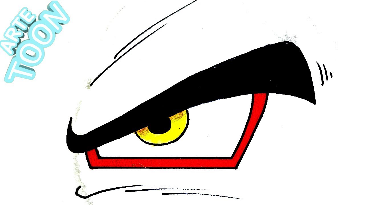 Como dibujar el Ojo Goku Super Saiyan 4 de Dragon Ball Super paso a paso
