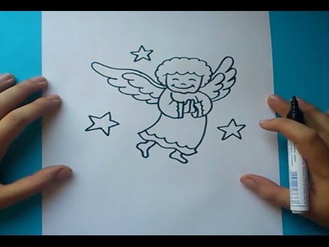 Como dibujar un angel paso a paso | How to draw an angel