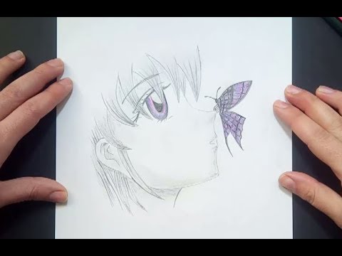 Como dibujar un rostro anime a lapiz | How to draw an anime face in pencil