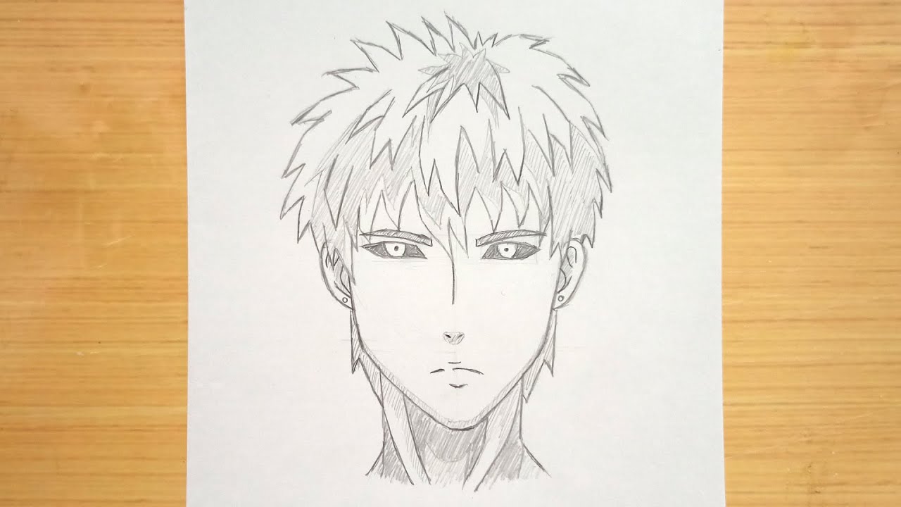Easy Anime Drawing | How to Draw Genos from One-Punch Man Step-by-Step