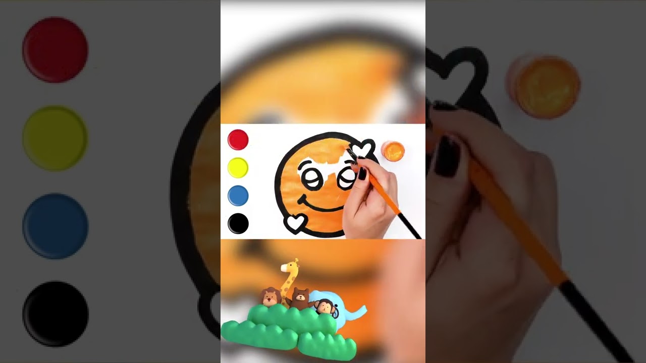 Emoji | Zeichnen und Ausmalen | Farben Lernen | Deutsch und Englisch Lernen