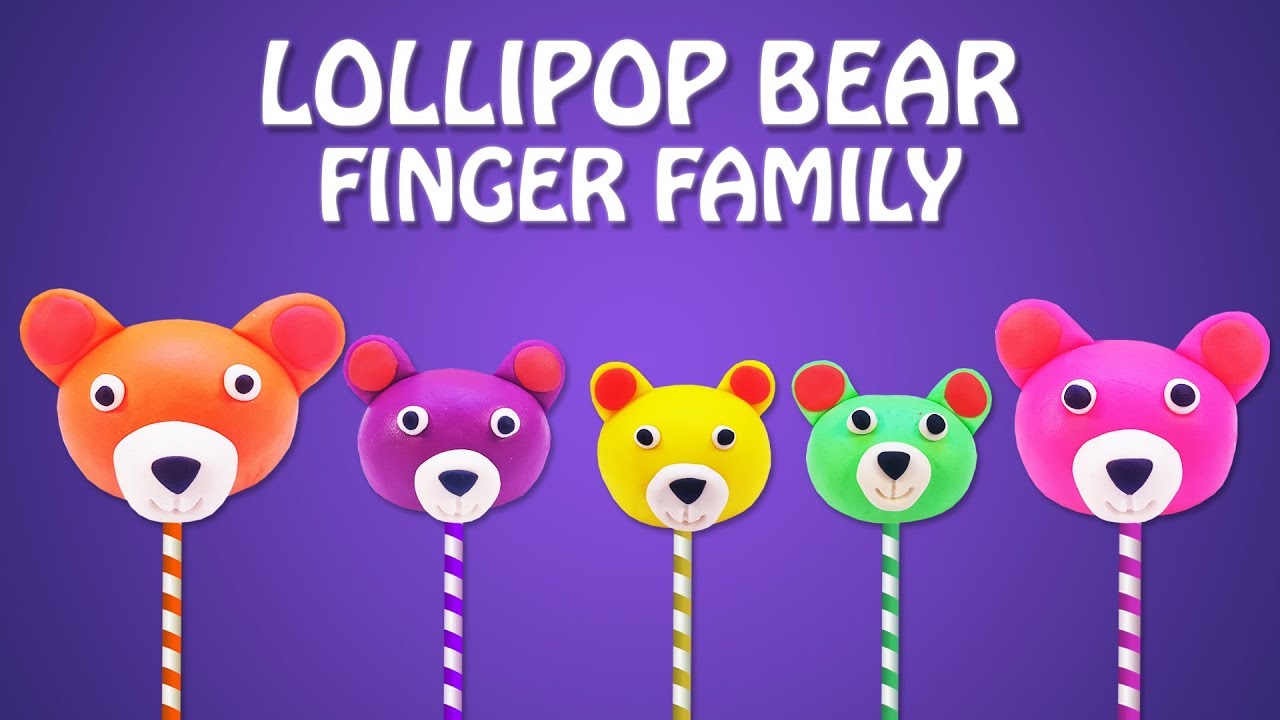 Fun Finger Family Bears Lollipop Family Nursery Rhyme Play Doh Bear Finger Family Songs