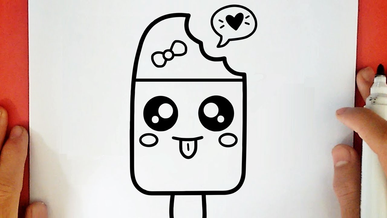 HOW TO DRAW A CUTE ICE CREAM POP