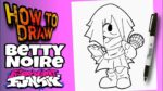 HOW TO DRAW BETTY NOIRE FROM FRIDAY NIGHT FUNKIN' | como dibujar a betty noir de fnf | STEP BY STEP