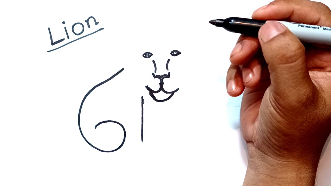 How To Draw A Lion From 61 | How To Draw A Lion Step By Step For Beginners | Lion Drawing Easy