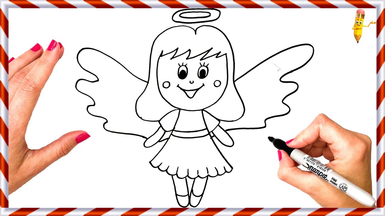 How To Draw An Angel Step By Step  Angel Drawing Easy