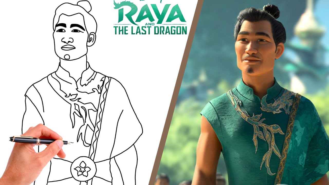 How To Draw CHIEF BENJA FROM RAYA AND THE LAST DARGON // Step-By-Step