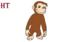 How To Draw Curious George Step by Step || Cartoon Monkey drawing