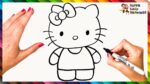 How To Draw Hello Kitty Step By Step  Hello Kitty Drawing Easy