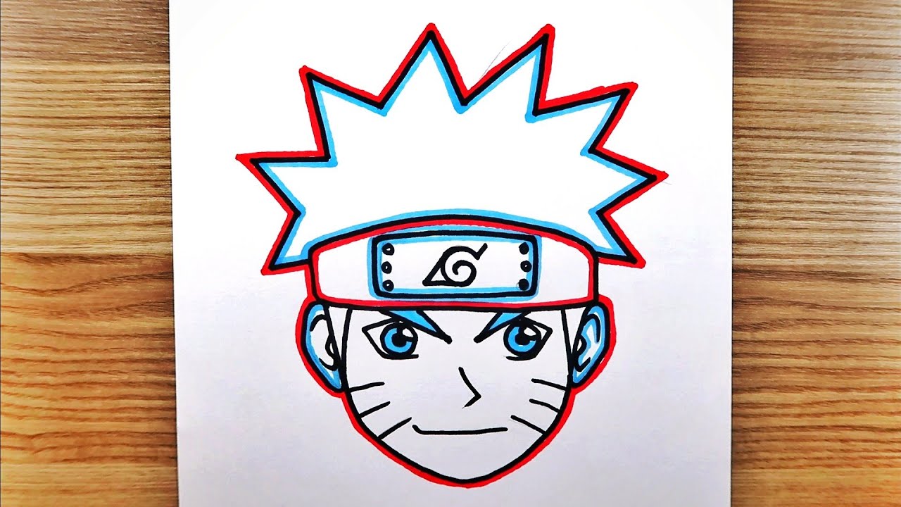 How To Draw Naruto With Marker Effect / Easy Anime Sketch Art Tutorial @M.A Drawings