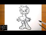 How to Draw Amy Rose The Hedgehog