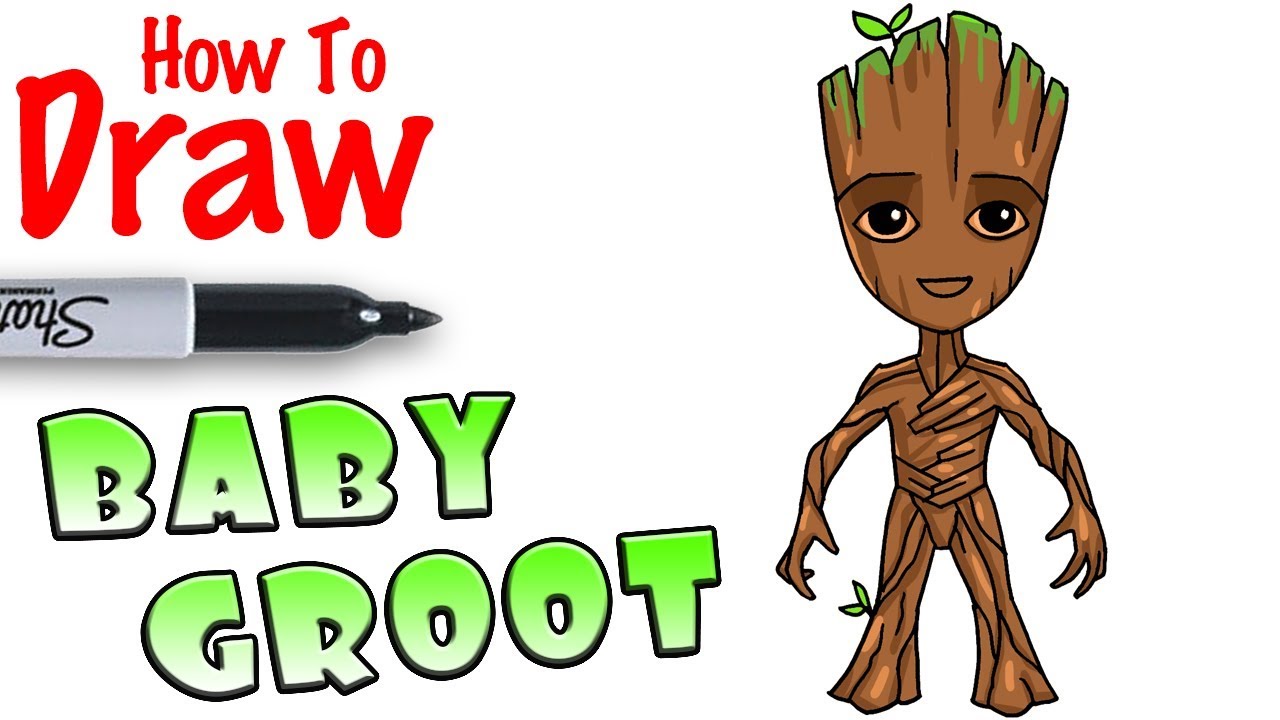 How to Draw Baby Groot
