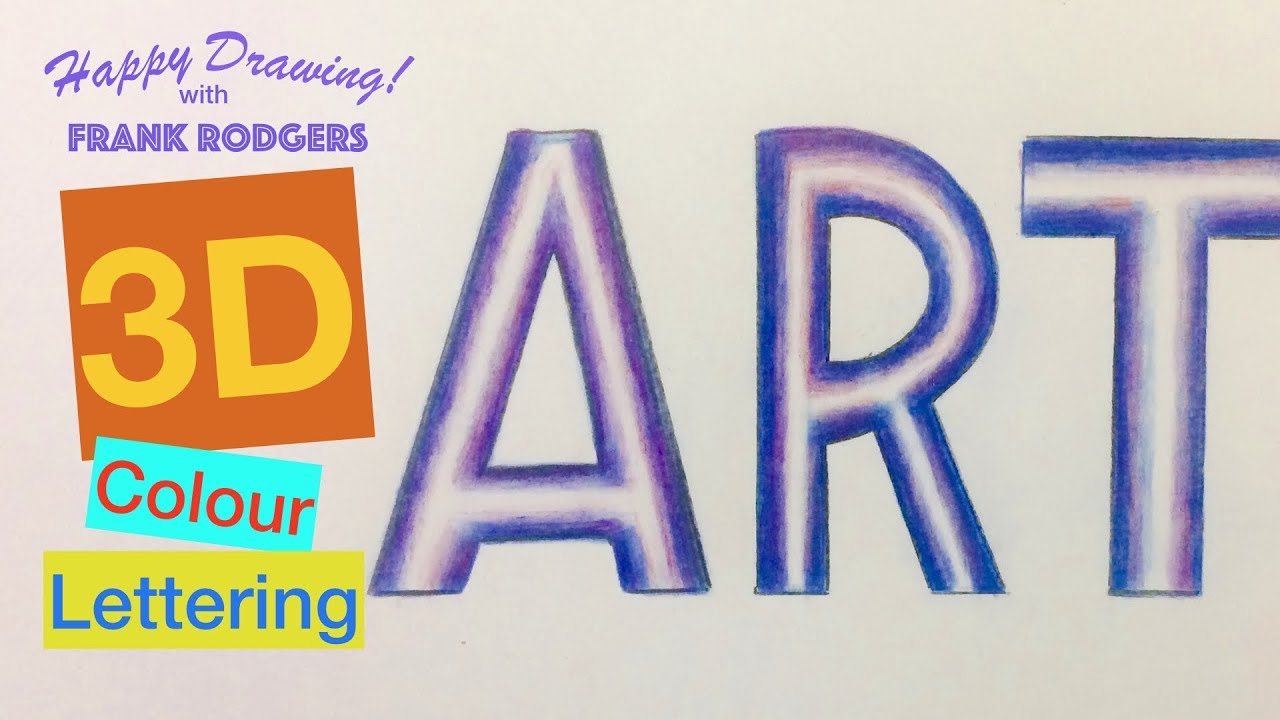 How to Draw Basic Comic Effects #9 - 3D Lettering in Colour