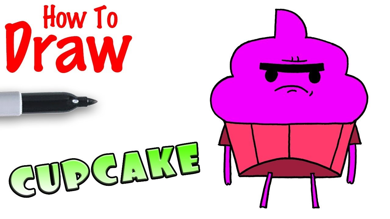 How to Draw Cupcake | Cupcake and Dino