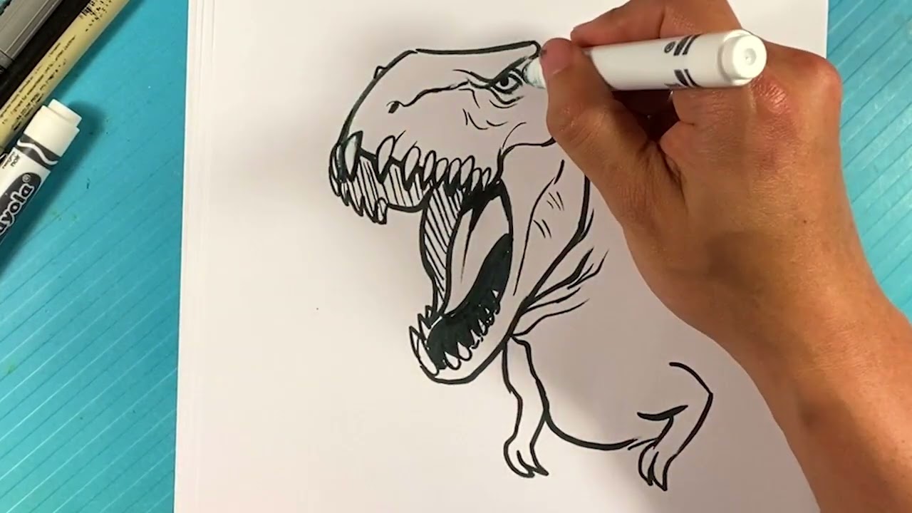 How to Draw DINOSAURS - V-Rex from KING KONG