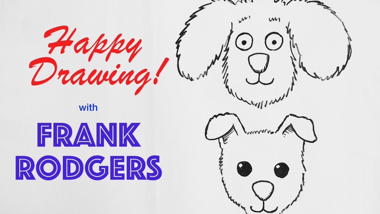 How to Draw Easy Cartoon Dog Faces -  Illustration Live with Frank Rodgers