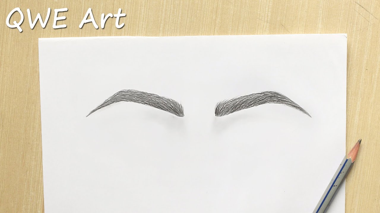 How to Draw Eyebrows || EyeBrow Drawing || Draw realistic eyebrows for beginners